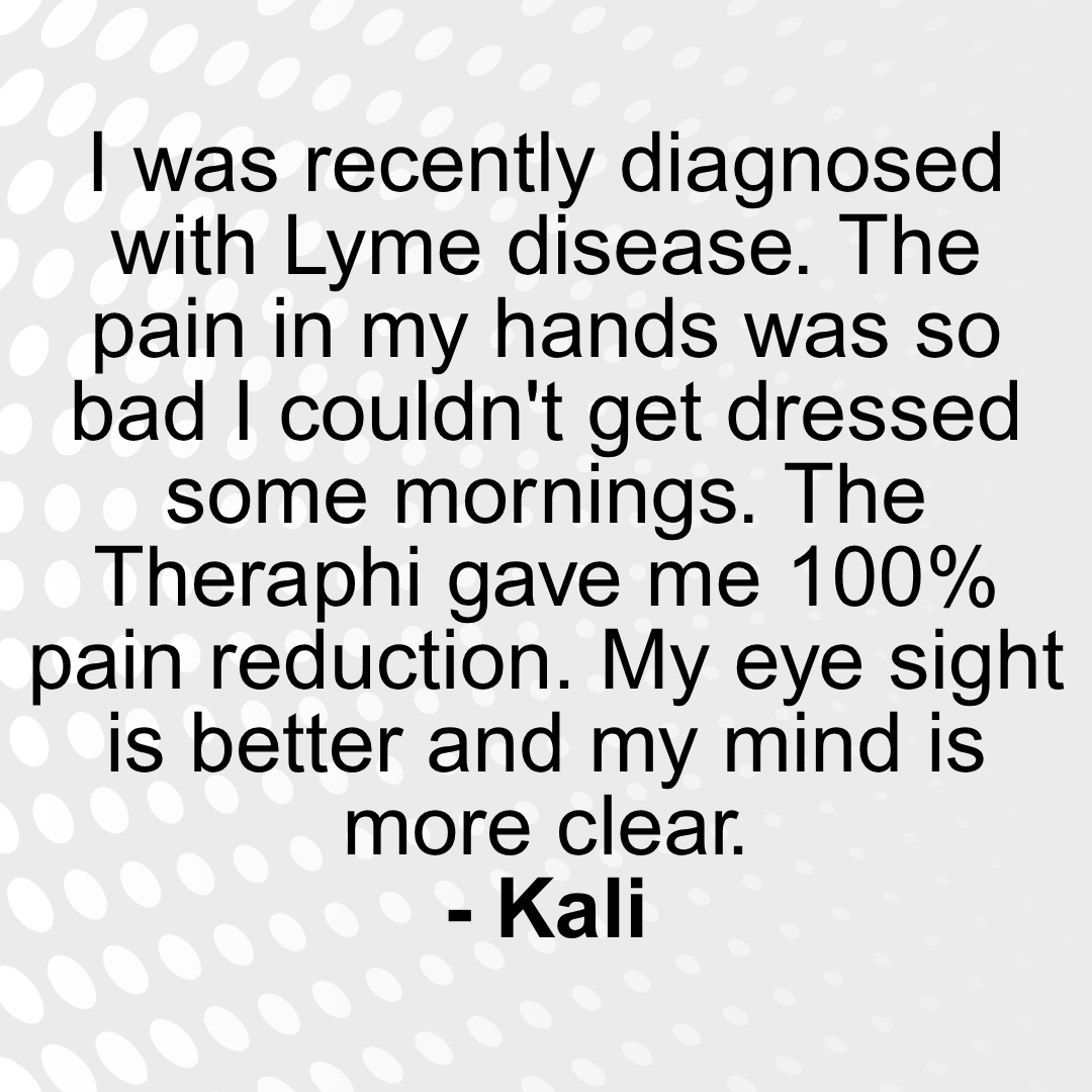 Text testimonial about Lyme disease treatment with a white background
