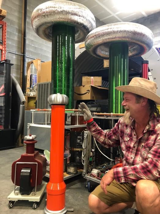 Paul harris interacting with large electrical components